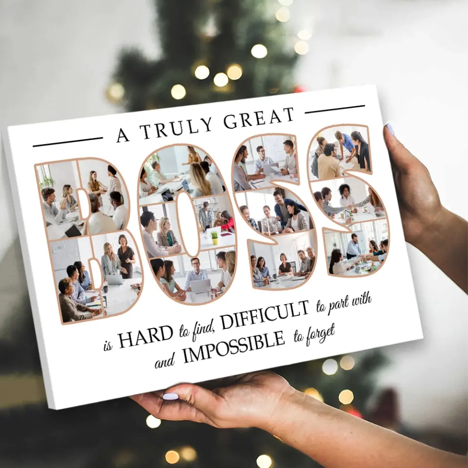A Truly Great Boss Is Hard To Find - Custom Canvas Poster Wall Art - Thank You, Appreciation Gift For Boss from Employees - Image 6