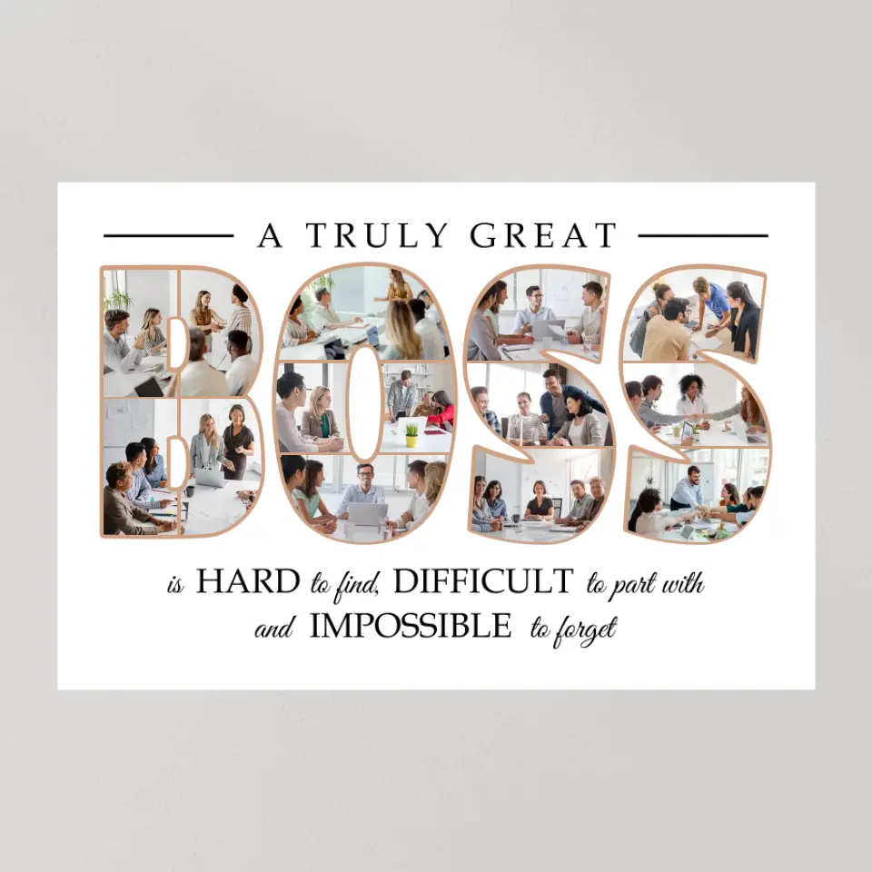 A Truly Great Boss Is Hard To Find - Custom Canvas Poster Wall Art - Thank You, Appreciation Gift For Boss from Employees - Image 8