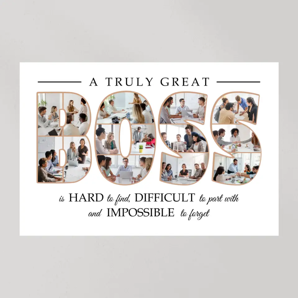 A Truly Great Boss Is Hard To Find - Custom Canvas Poster Wall Art - Thank You, Appreciation Gift For Boss from Employees - Image 9