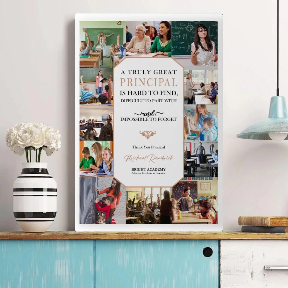 A Truly Great Principal Is Hard To Find Custom Canvas Poster Appreciation Gift For Teacher - Image 6