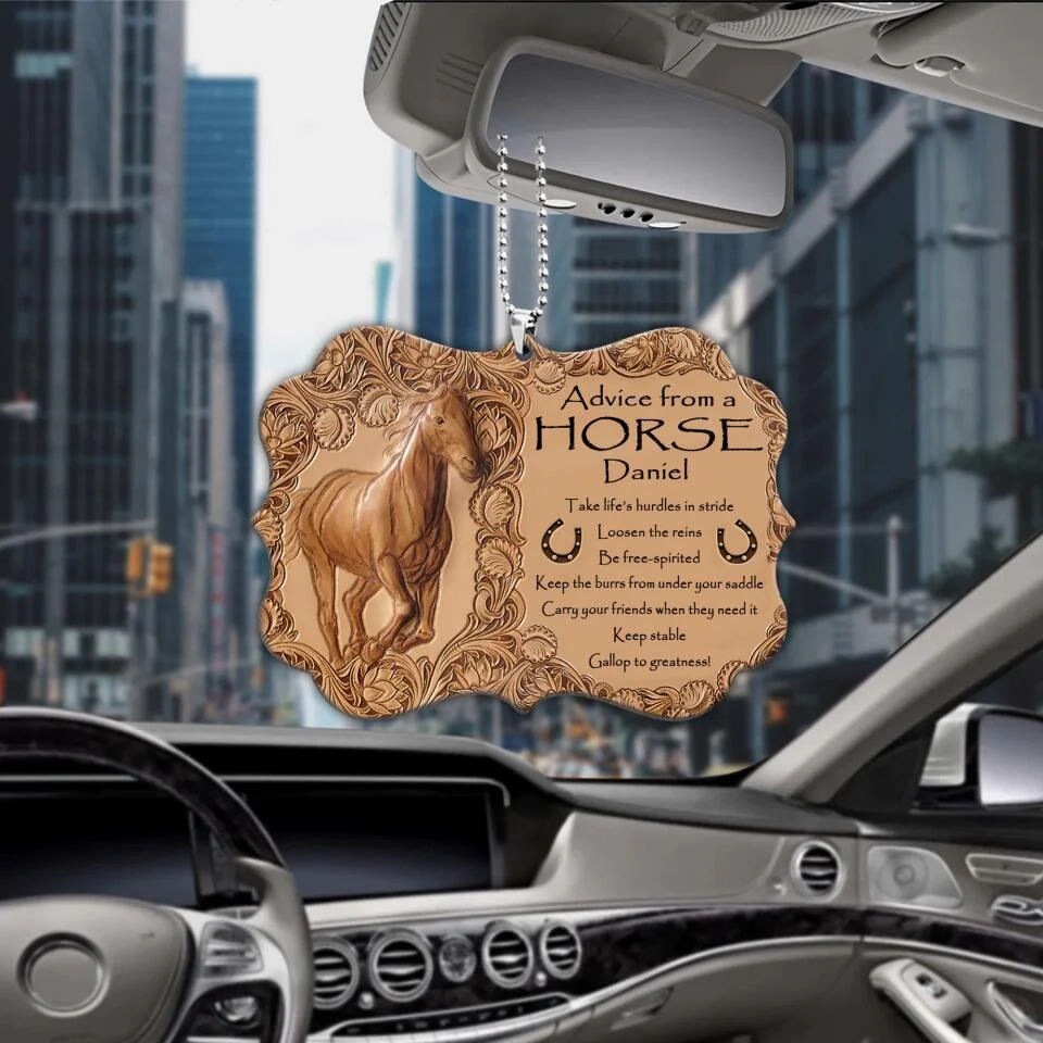 Advice from a Horse - Personalized Car Ornament - Birthday Gift for Horse Lover - Image 3