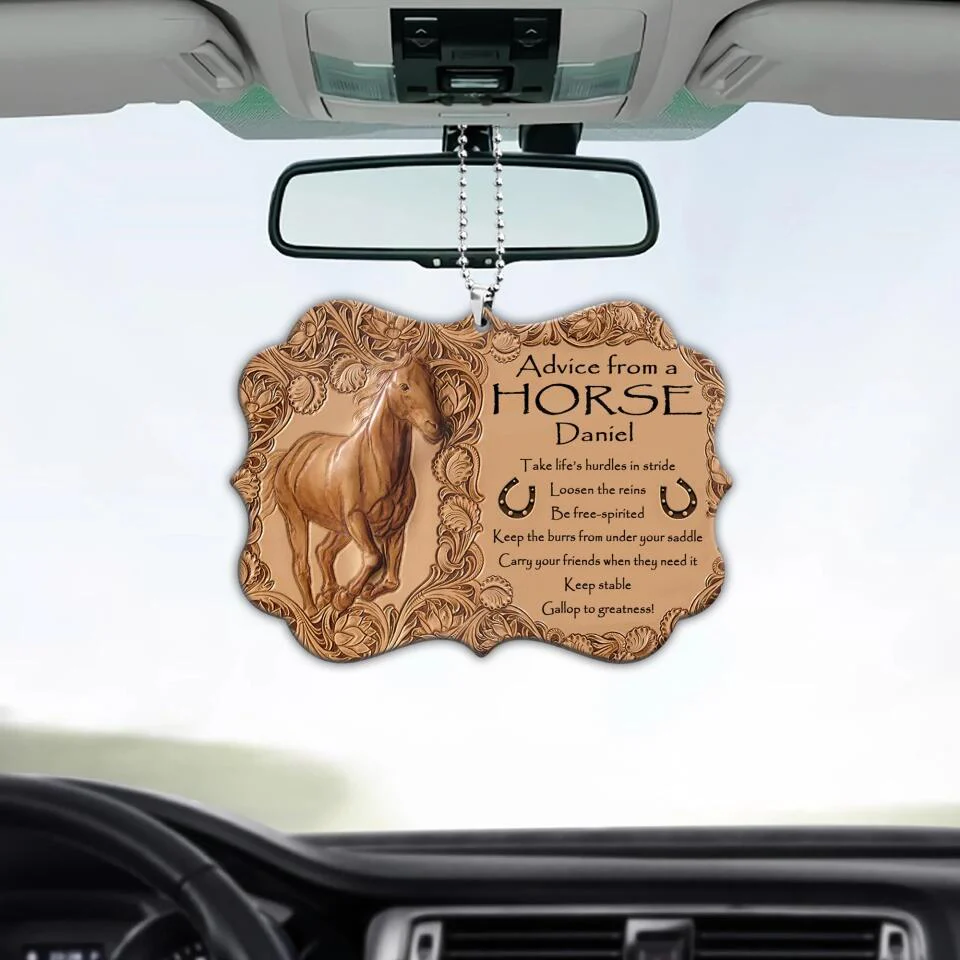 Advice from a Horse - Personalized Car Ornament - Birthday Gift for Horse Lover - Image 4