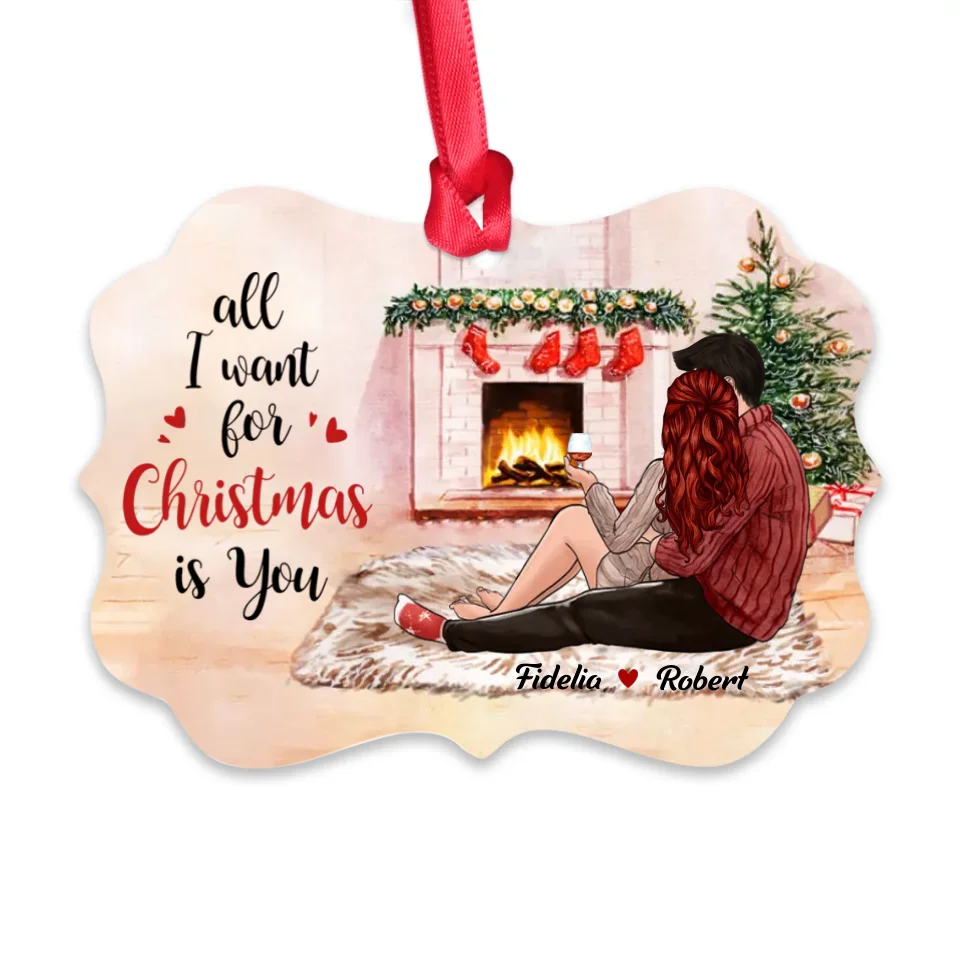 All I Want For Christmas Is You - Personalized Ornament - Gift For Couple Christmas - Image 7