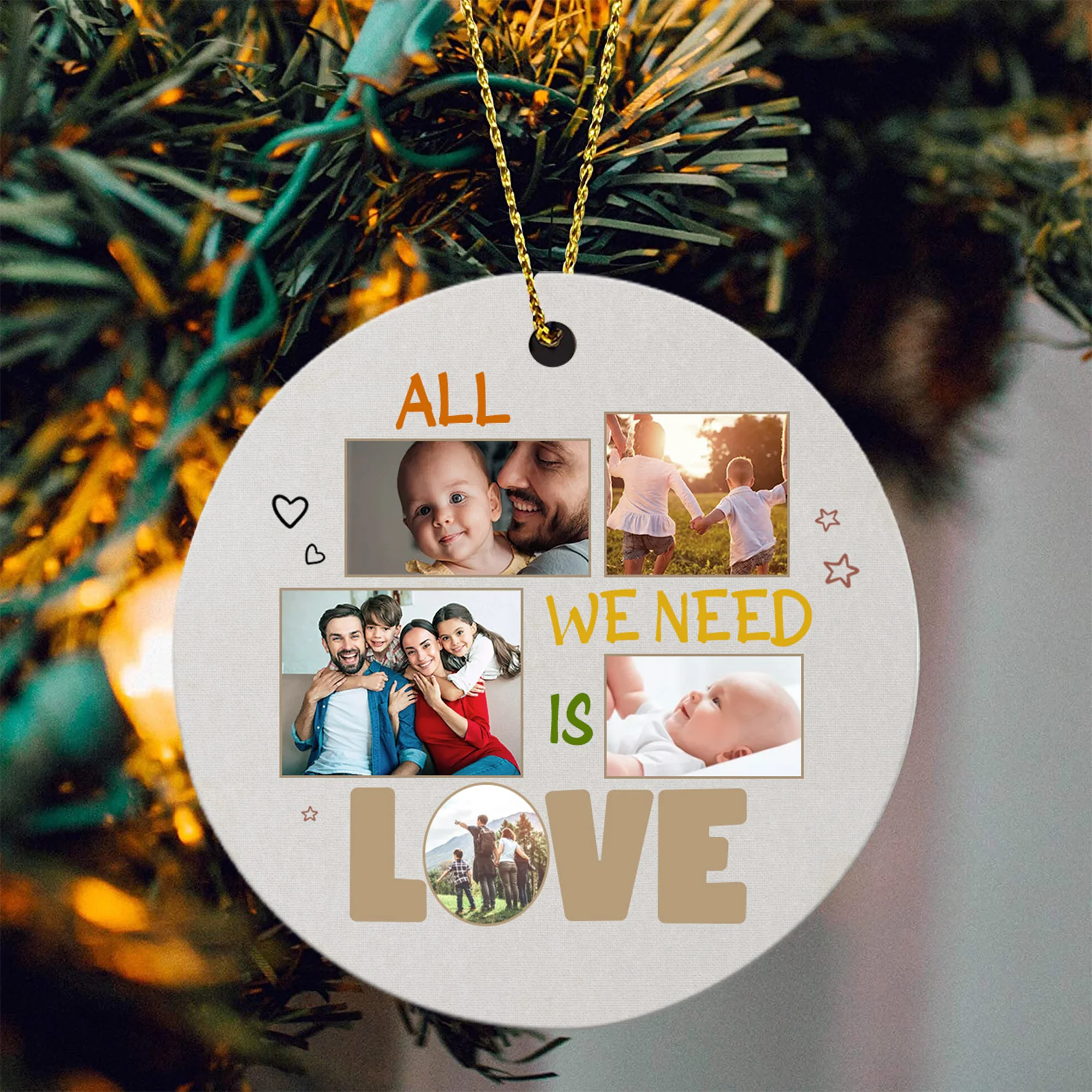 All We Need Is Love Custom Ornament Christmas Gift For Family - Image 3