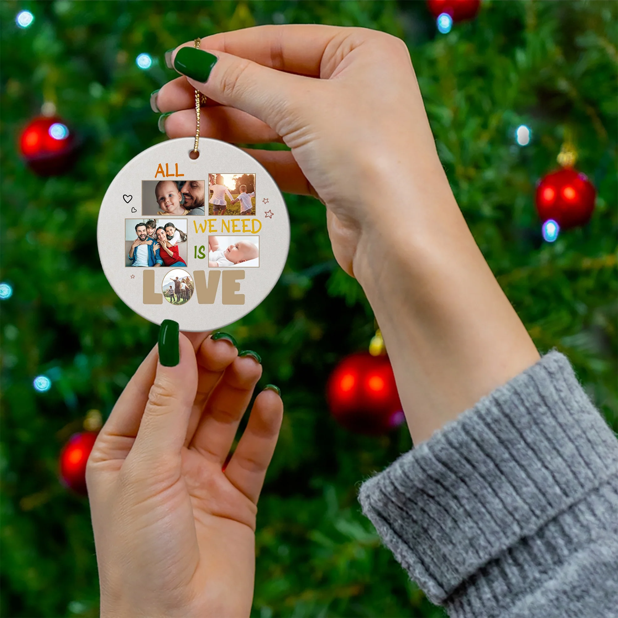 All We Need Is Love Custom Ornament Christmas Gift For Family - Image 4