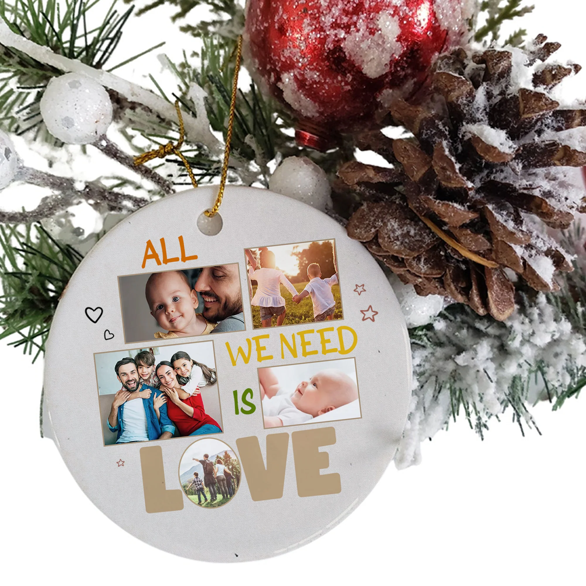 All We Need Is Love Custom Ornament Christmas Gift For Family - Image 5