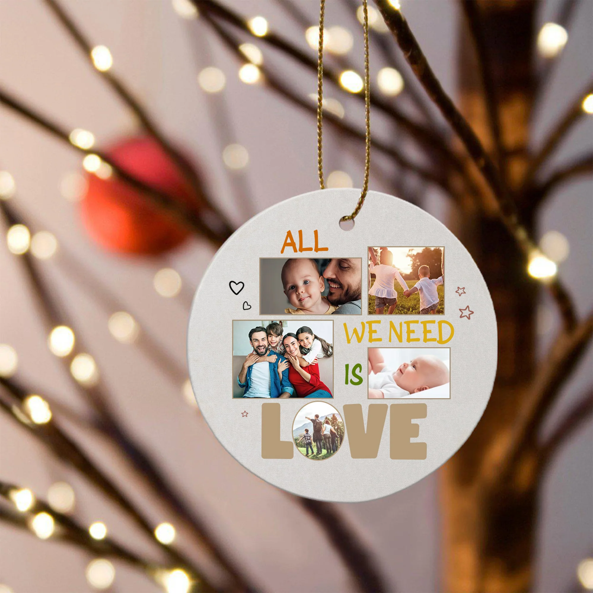 All We Need Is Love Custom Ornament Christmas Gift For Family - Image 6
