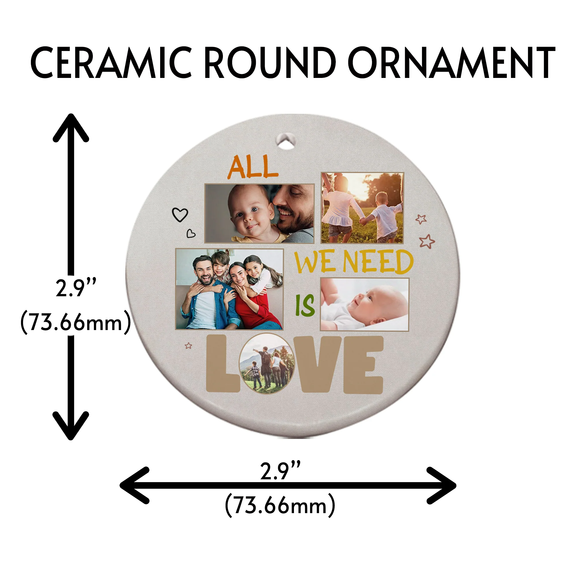 All We Need Is Love Custom Ornament Christmas Gift For Family - Image 7