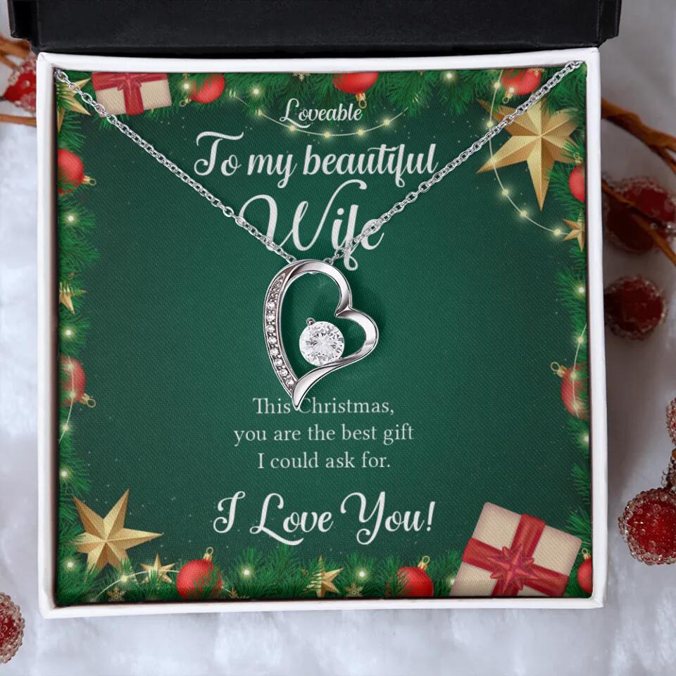 Alluring Beauty - Personalized Xmas White Gold Necklace - Image 12