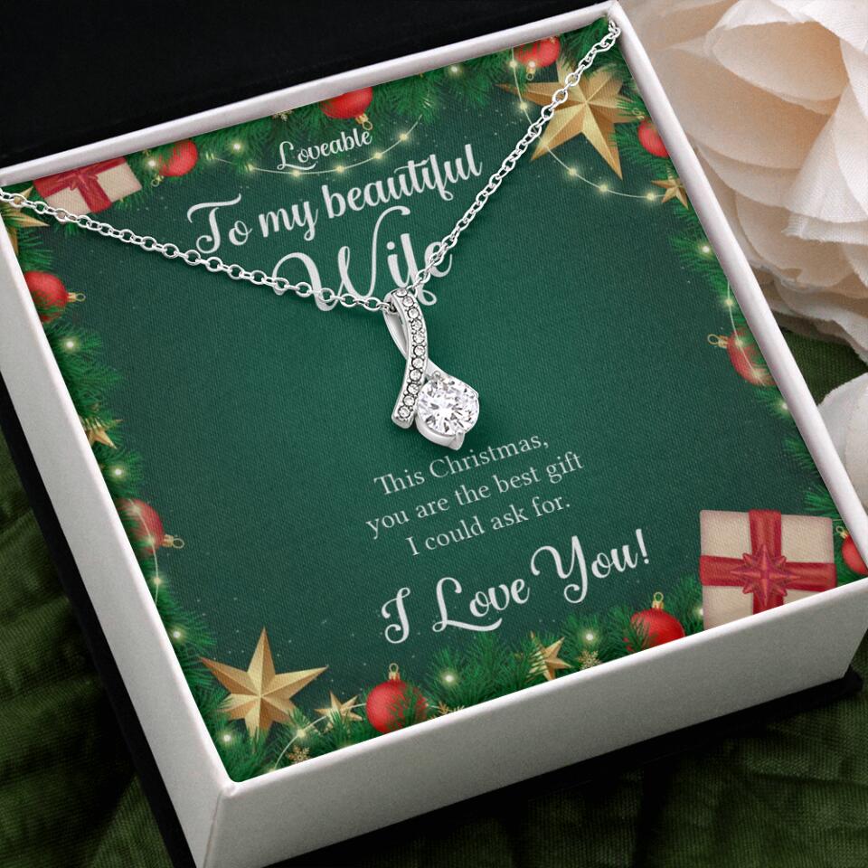 Alluring Beauty - Personalized Xmas White Gold Necklace - Image 37