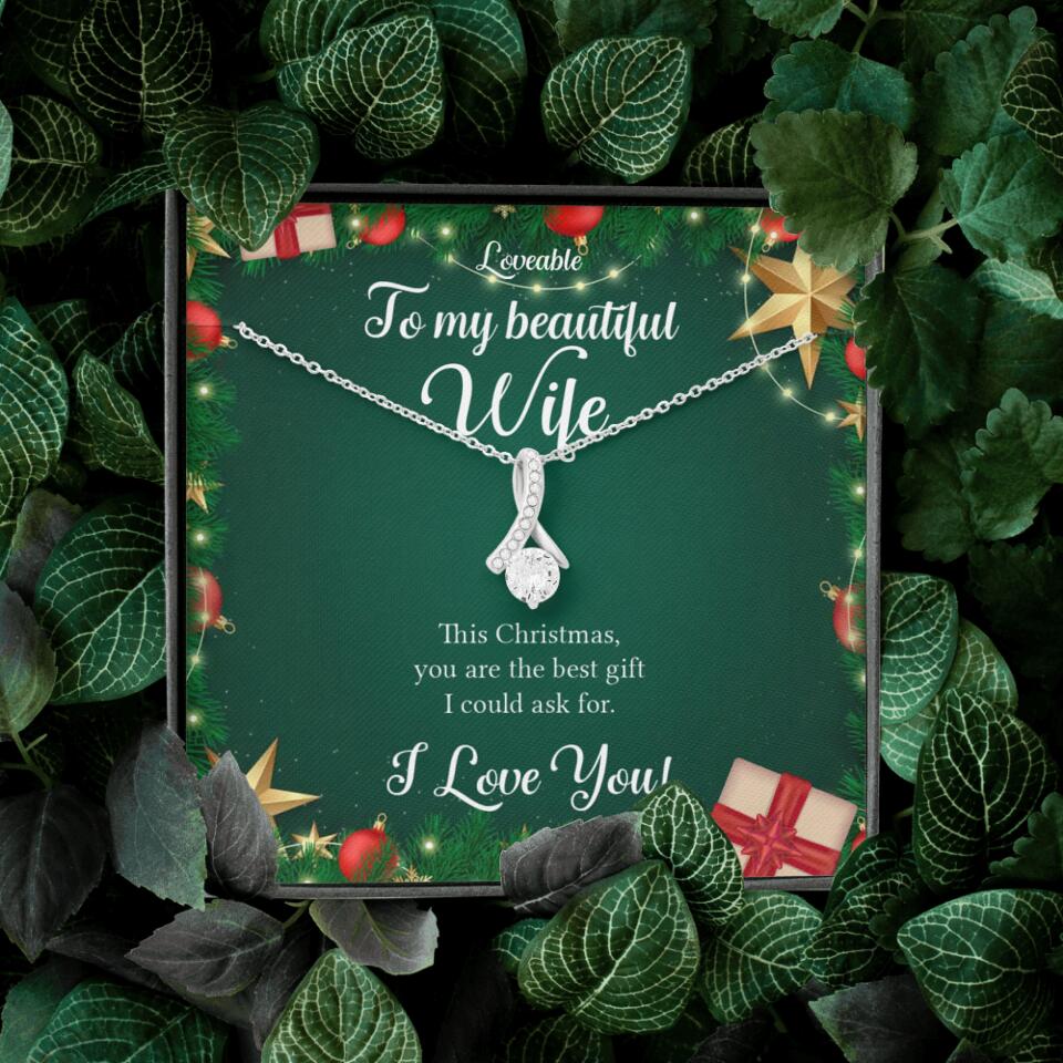 Alluring Beauty - Personalized Xmas White Gold Necklace - Image 38
