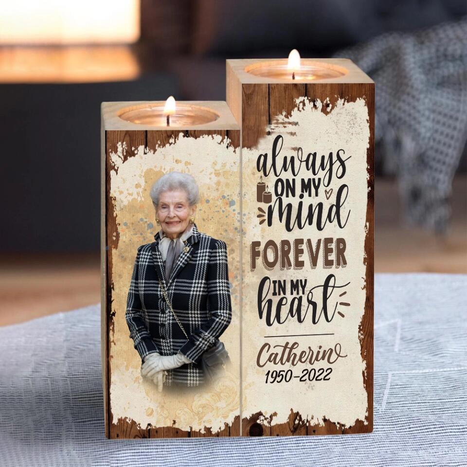 Always In My Mind Forever In My Heart Personalized Candle Holder - Image 4