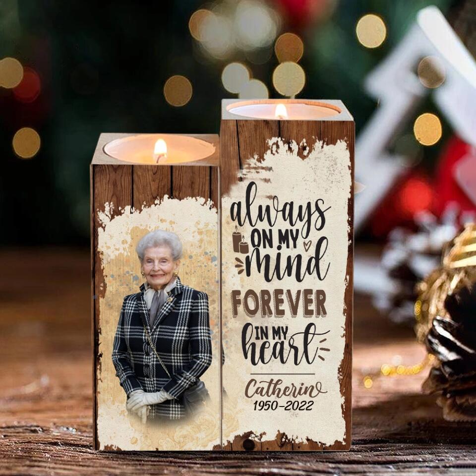 Always In My Mind Forever In My Heart Personalized Candle Holder - Image 5