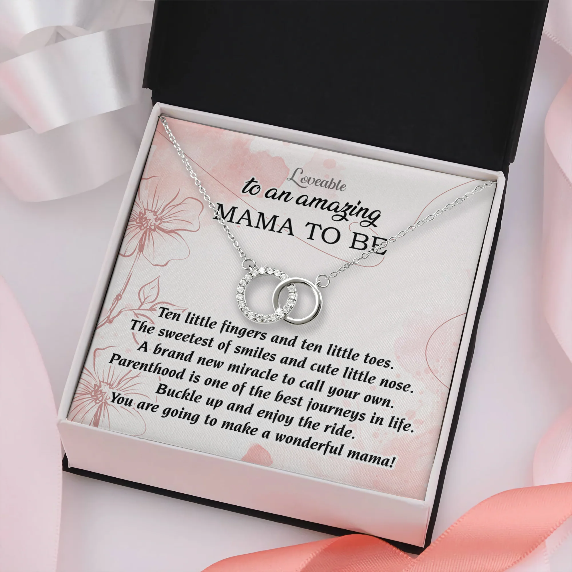 To an Amazing Mama to be White Gold necklace - Image 2