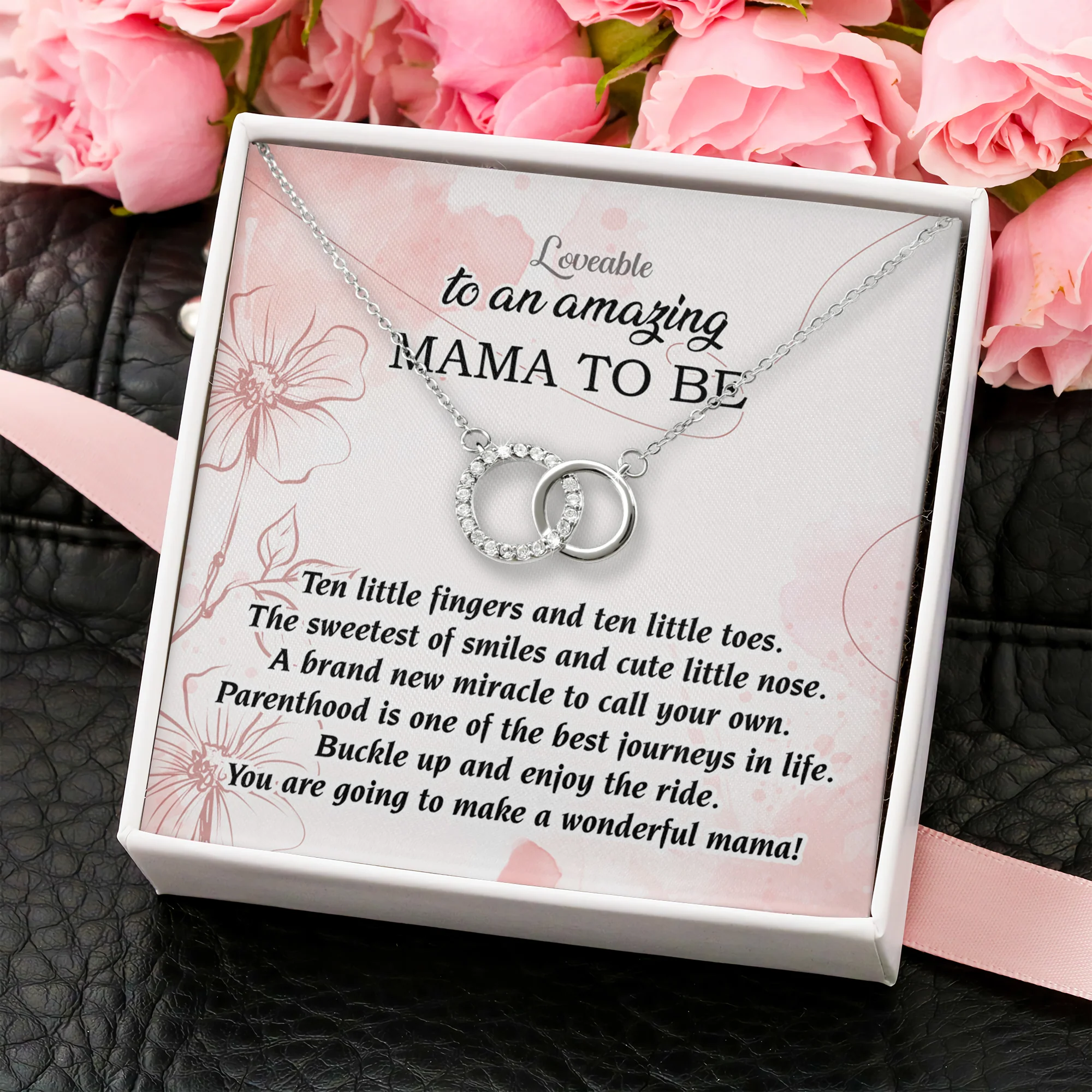 To an Amazing Mama to be White Gold necklace - Image 3