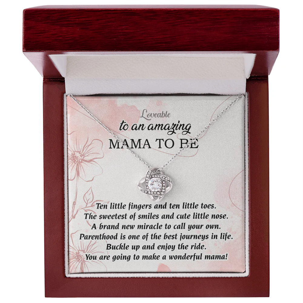 To an Amazing Mama to be White Gold necklace - Image 4