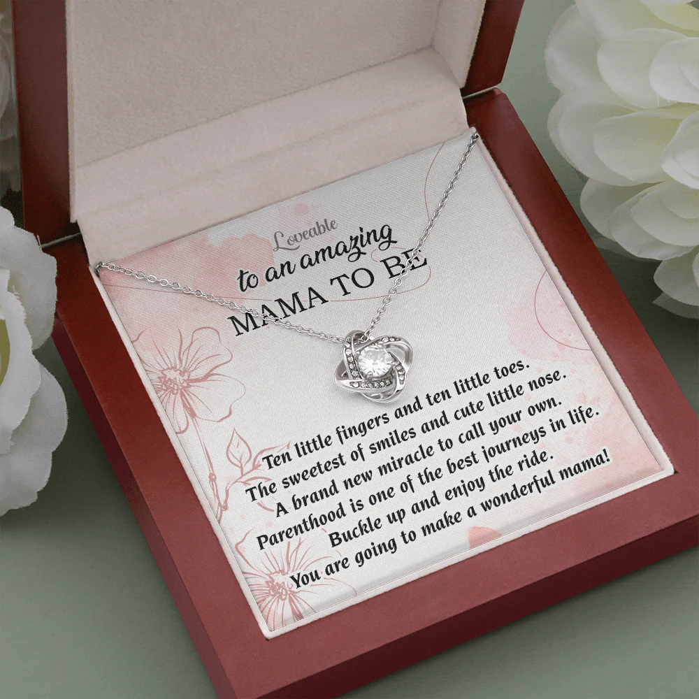 To an Amazing Mama to be White Gold necklace - Image 5