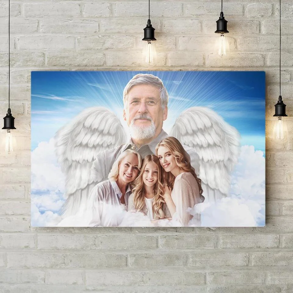 Angel Wings Loss Husband Custom Canvas Poster Memorial Gifts - Image 9