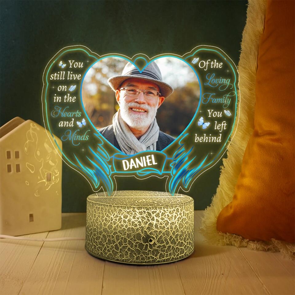 Angel You Still Live on in the Hearts and Minds Personalized LED Light - Image 3