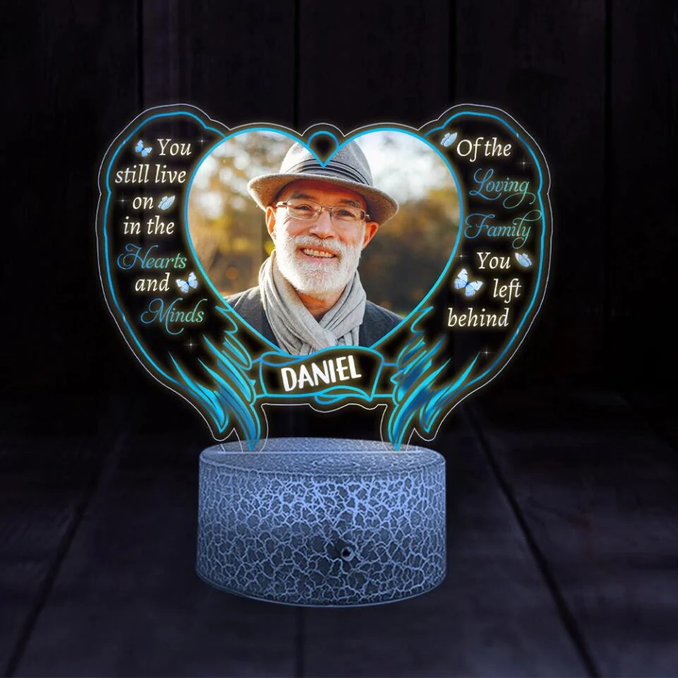 Angel You Still Live on in the Hearts and Minds Personalized LED Light - Image 5