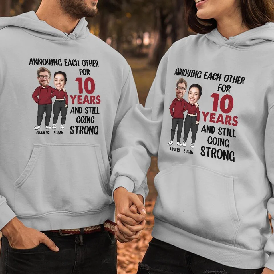 Personalized Valentine Gifts - Annoying Each Other and Still Go Strong - Personalized Hoodie - Image 3