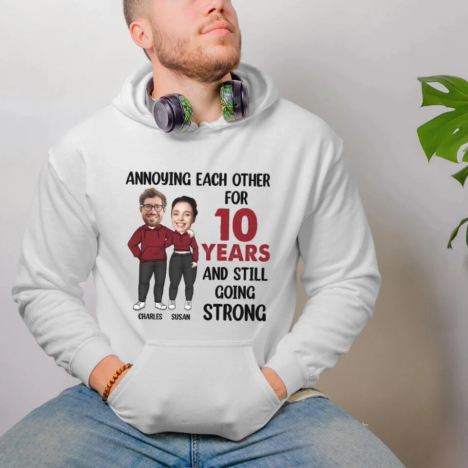 Personalized Valentine Gifts - Annoying Each Other and Still Go Strong - Personalized Hoodie - Image 5
