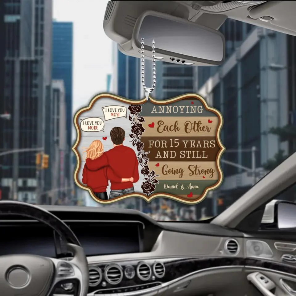 Personalized Valentine Gifts - Annoying Each Other For Many Years Custom Car Ornament Christmas Gift For Couples