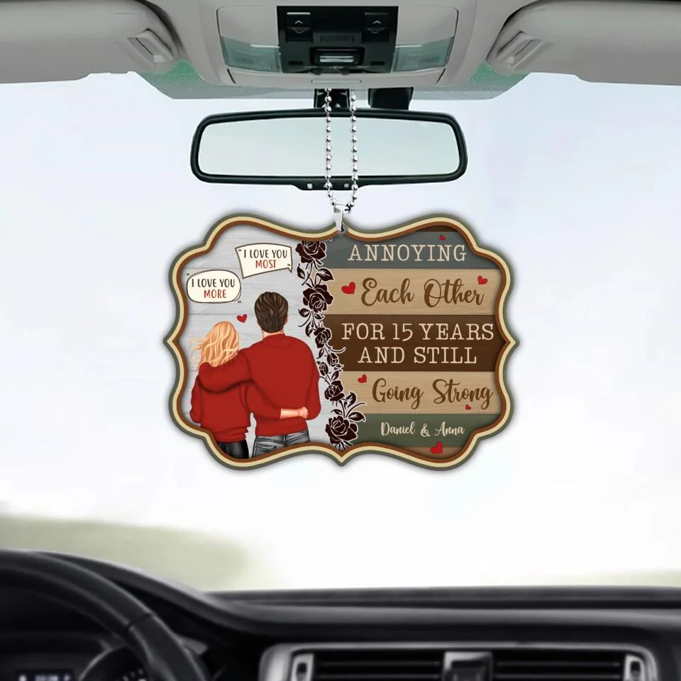 Personalized Valentine Gifts - Annoying Each Other For Many Years Custom Car Ornament Christmas Gift For Couples - Image 4