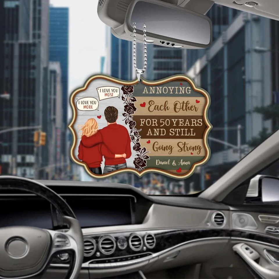 Personalized Valentine Gifts - Annoying Each Other For Many Years Custom Car Ornament Christmas Gift For Couples - Image 5