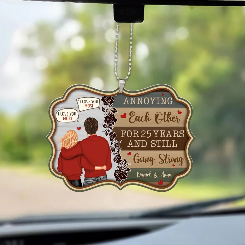 Personalized Valentine Gifts - Annoying Each Other For Many Years Custom Car Ornament Christmas Gift For Couples - Image 6