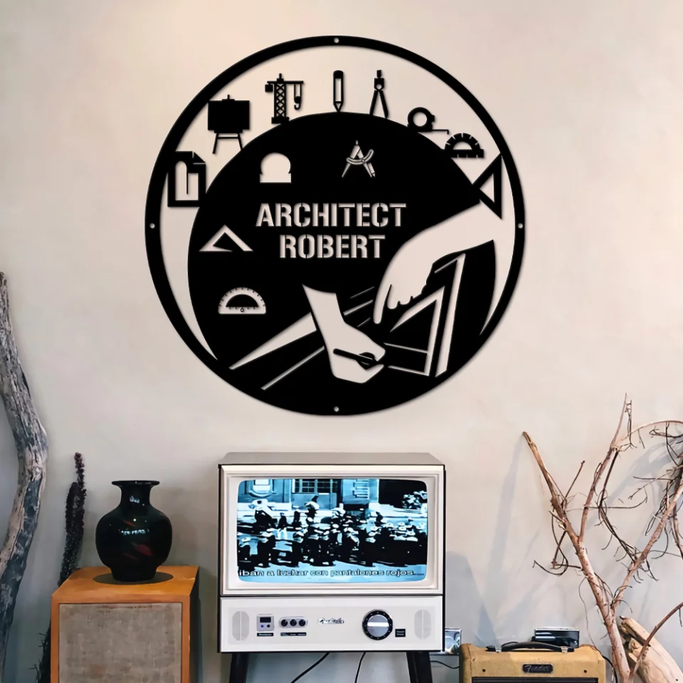 Architecture Engineers' Cut Metal Sign - Architectural Home Interior Art - Gift for Architec, for Friend, Self Gift