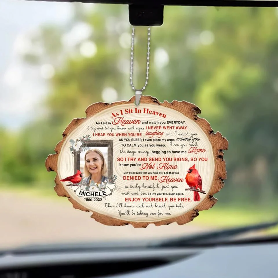 As I Sit In Heaven And Watch You Everyday - Personalized Wooden Ornament - Memorial Gift - Image 5