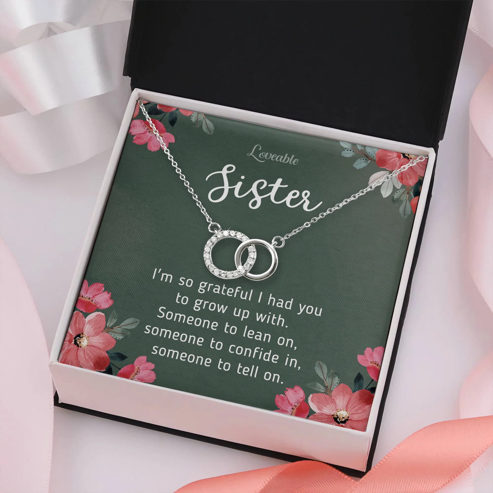 Awesome Gift for Sister, Perfect Pair Necklace, Sister Gifts from Sister, Thank You Gifts for Sister Jewelry