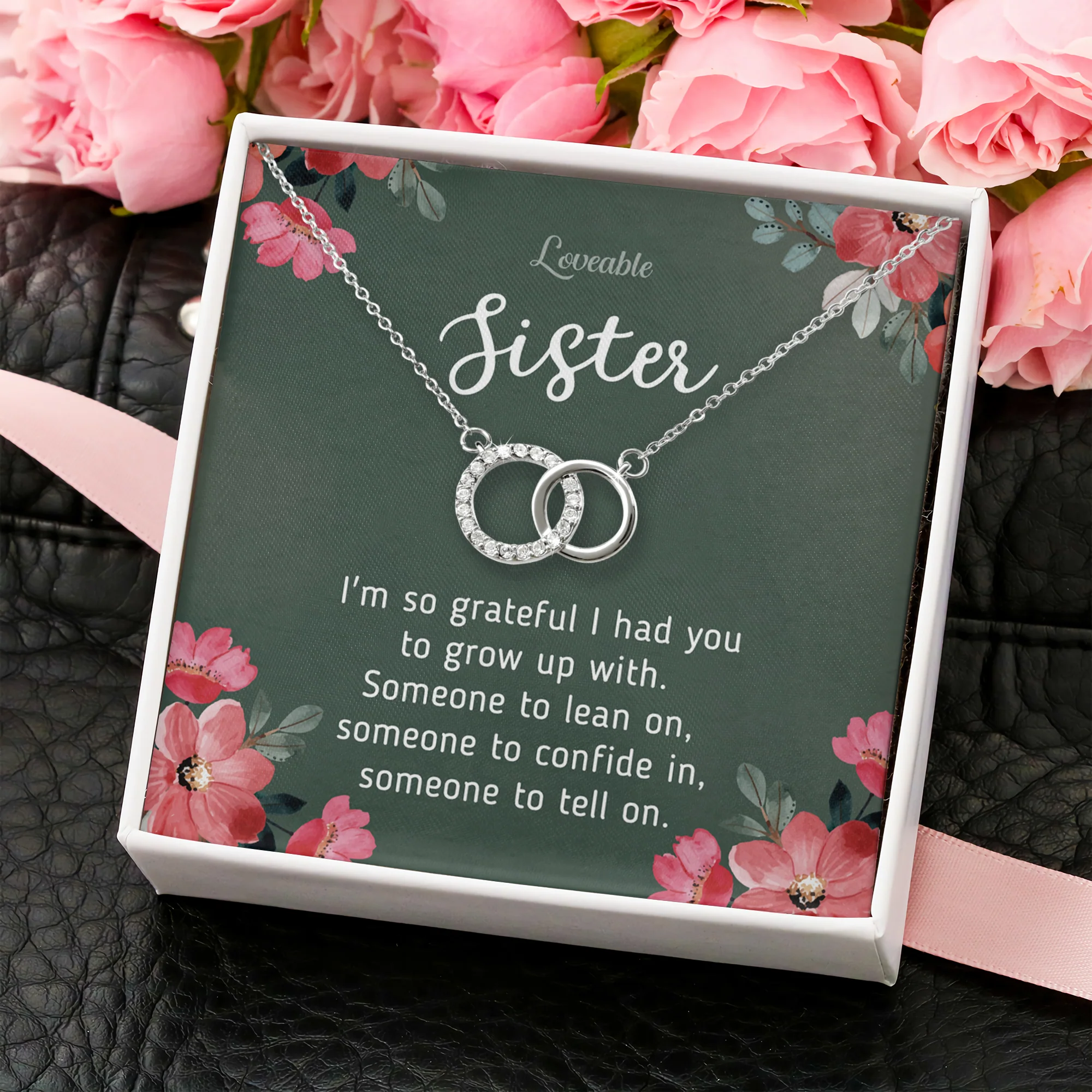 Awesome Gift for Sister, Perfect Pair Necklace, Sister Gifts from Sister, Thank You Gifts for Sister Jewelry - Image 2