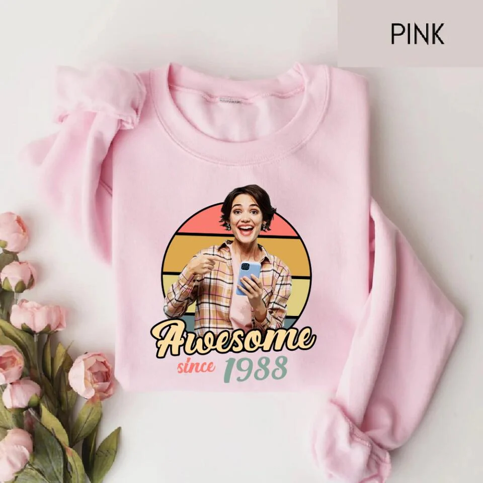 Awesome Since Custom Face Shirt Tshirt Birthday Gift - Image 10