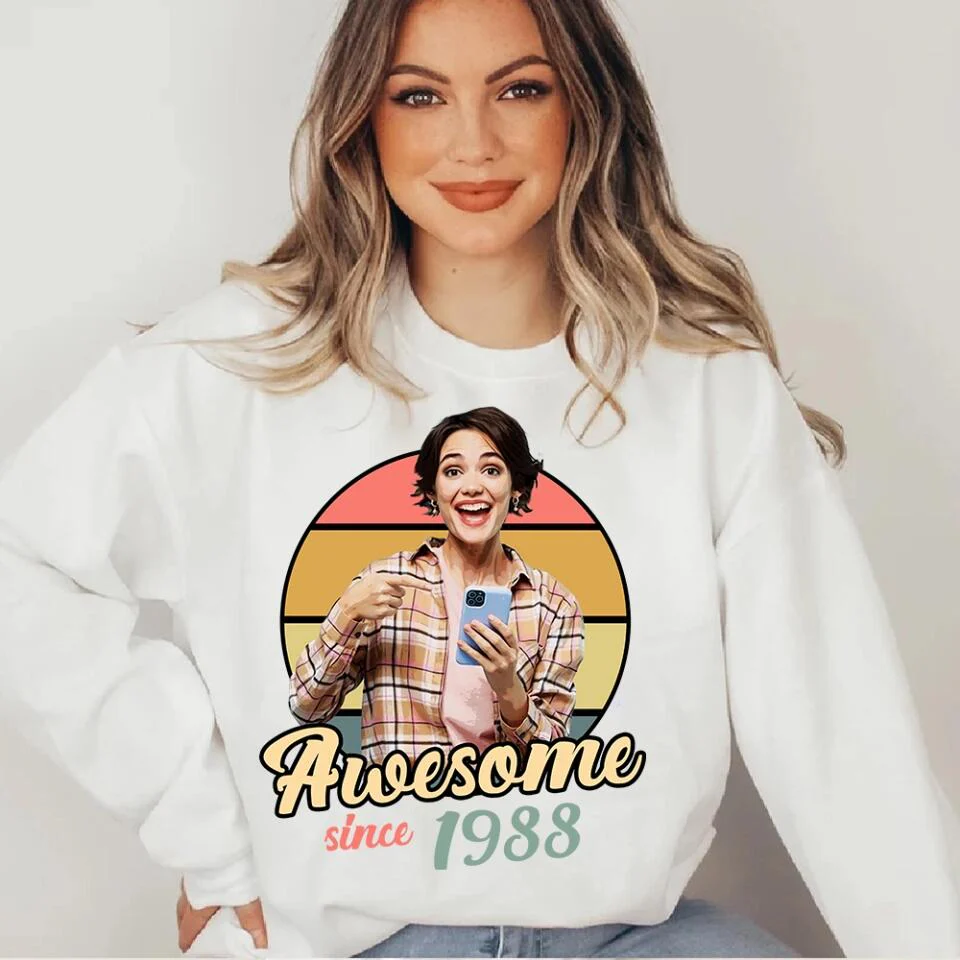 Awesome Since Custom Face Shirt Tshirt Birthday Gift - Image 11