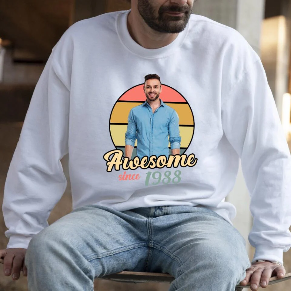Awesome Since Custom Face Shirt Tshirt Birthday Gift - Image 13