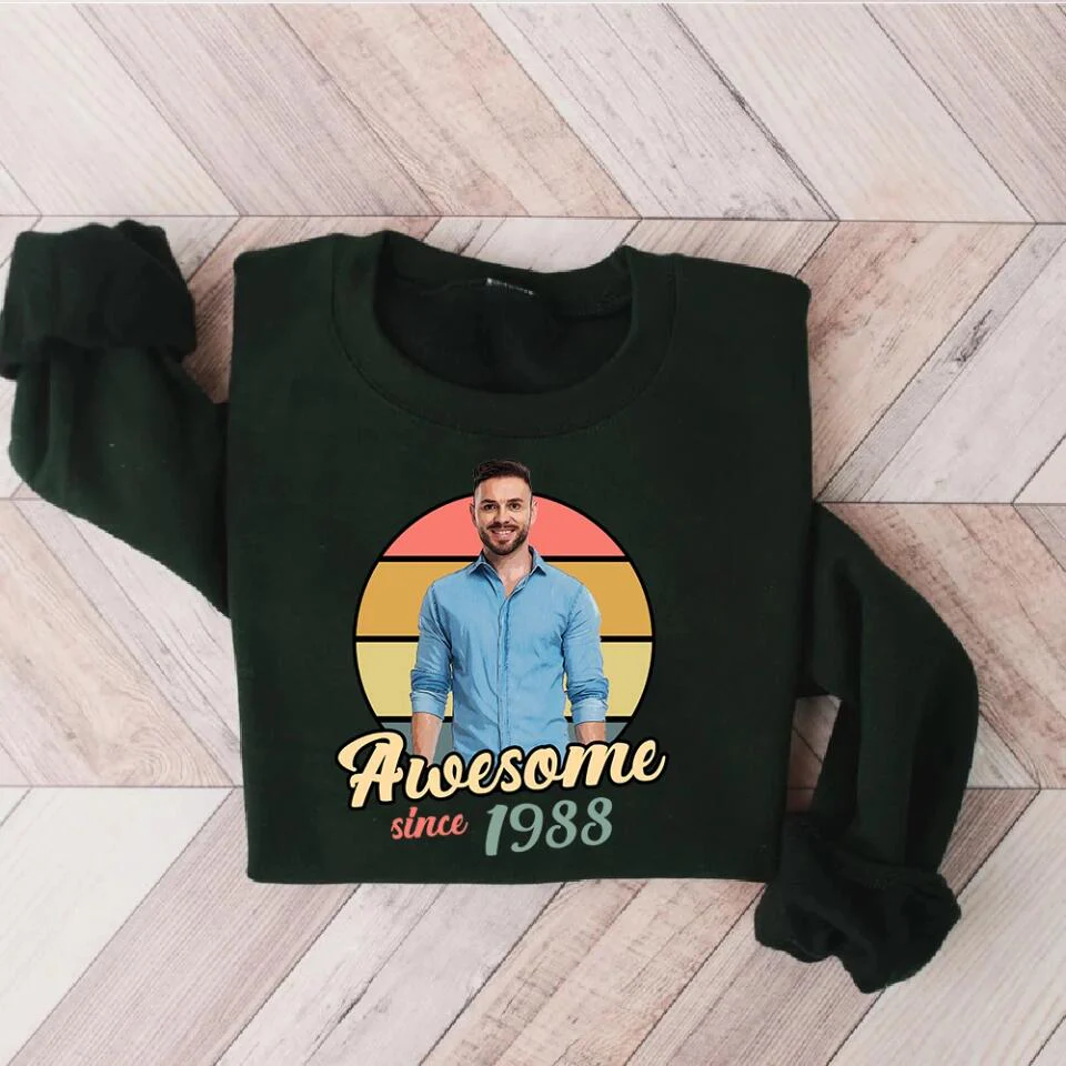 Awesome Since Custom Face Shirt Tshirt Birthday Gift - Image 15