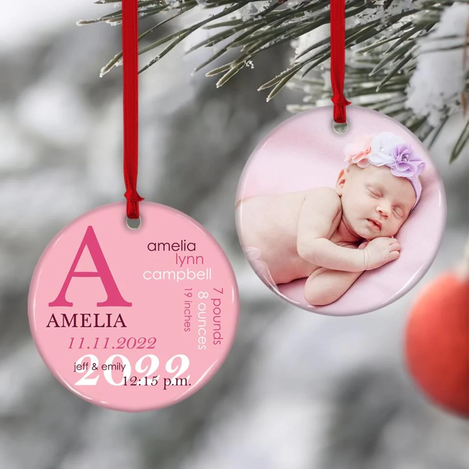 Baby 1st Christmas Ornament Custom Ornament Christmas Gift For Baby - Image 5
