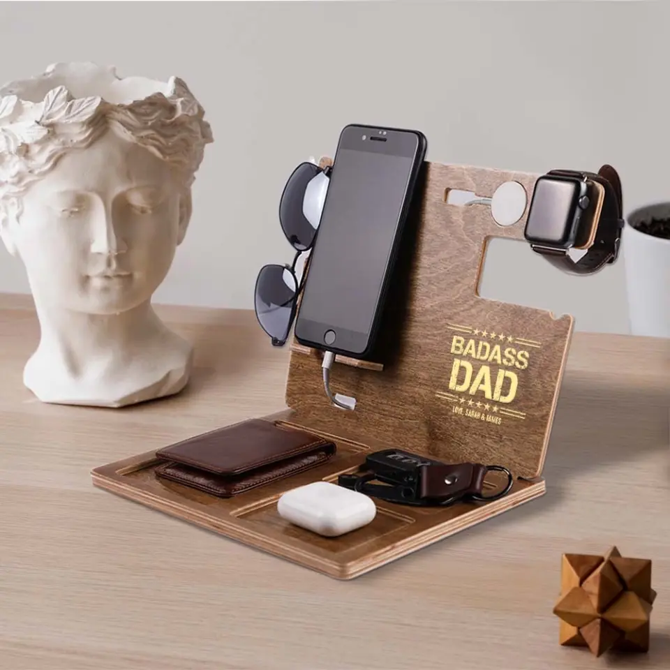 Badass Dad - Personalized Dock Station - Custom Nickname - Father's Day Gift for Dad - Image 7