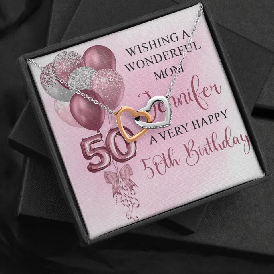 Balloon Wishing a Wonderful Friend Mom a Very Happy Birthday - Personalized Necklace - 50th Birthday Gift for Women - Image 20