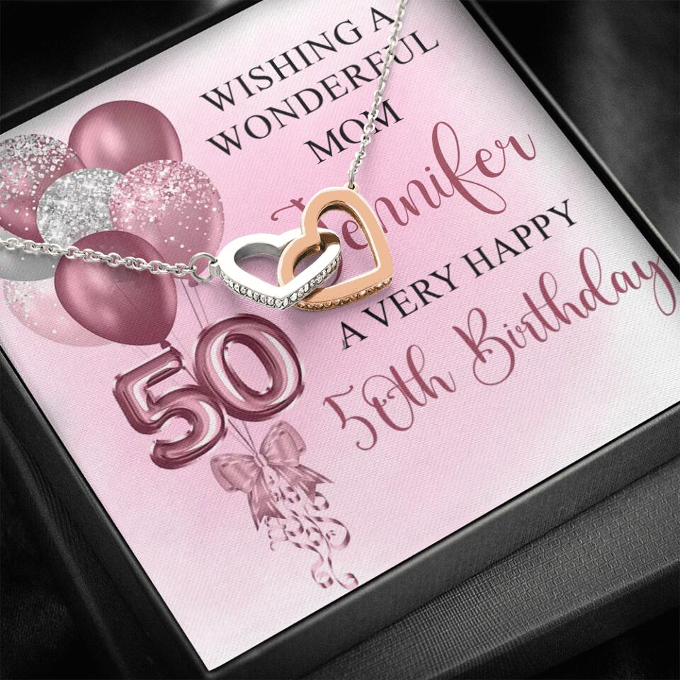 Balloon Wishing a Wonderful Friend Mom a Very Happy Birthday - Personalized Necklace - 50th Birthday Gift for Women - Image 21