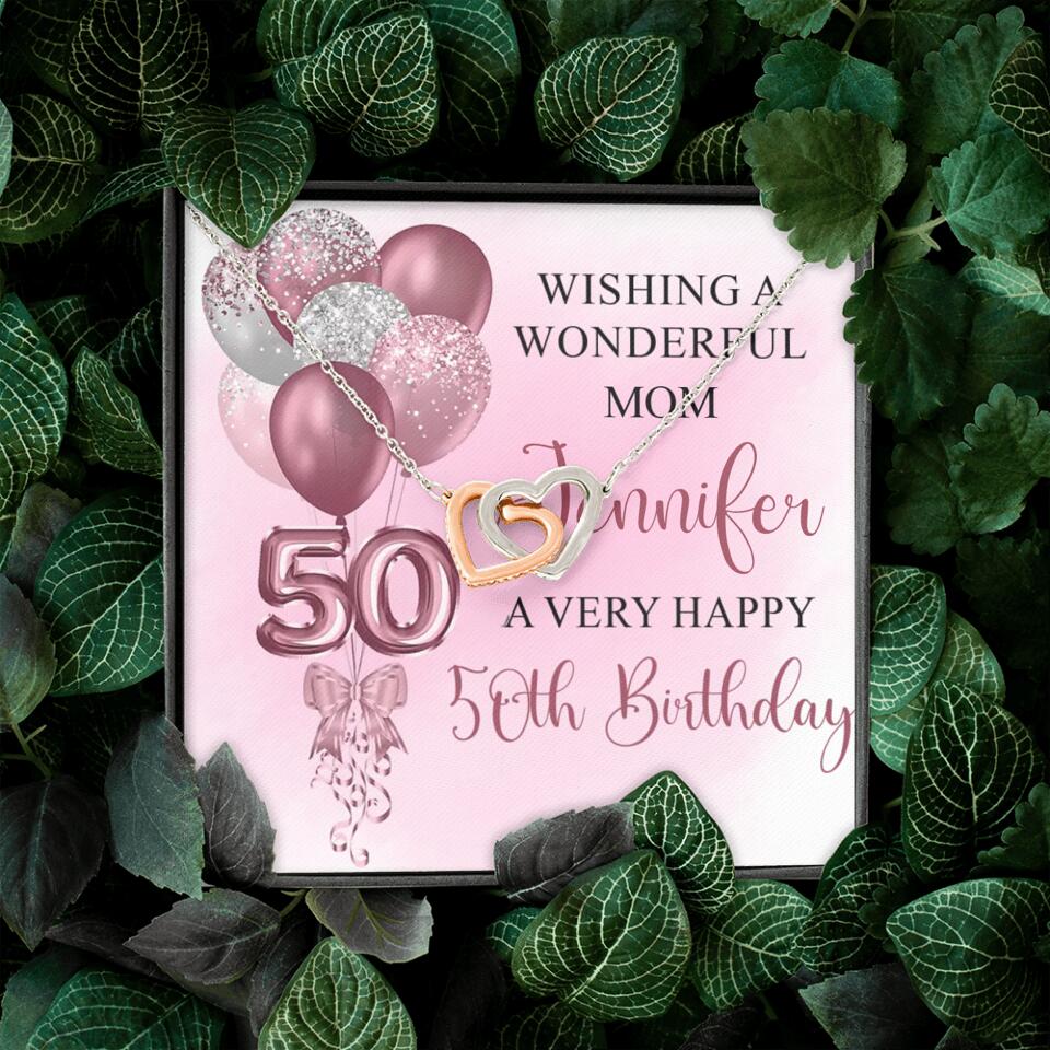 Balloon Wishing a Wonderful Friend Mom a Very Happy Birthday - Personalized Necklace - 50th Birthday Gift for Women - Image 23