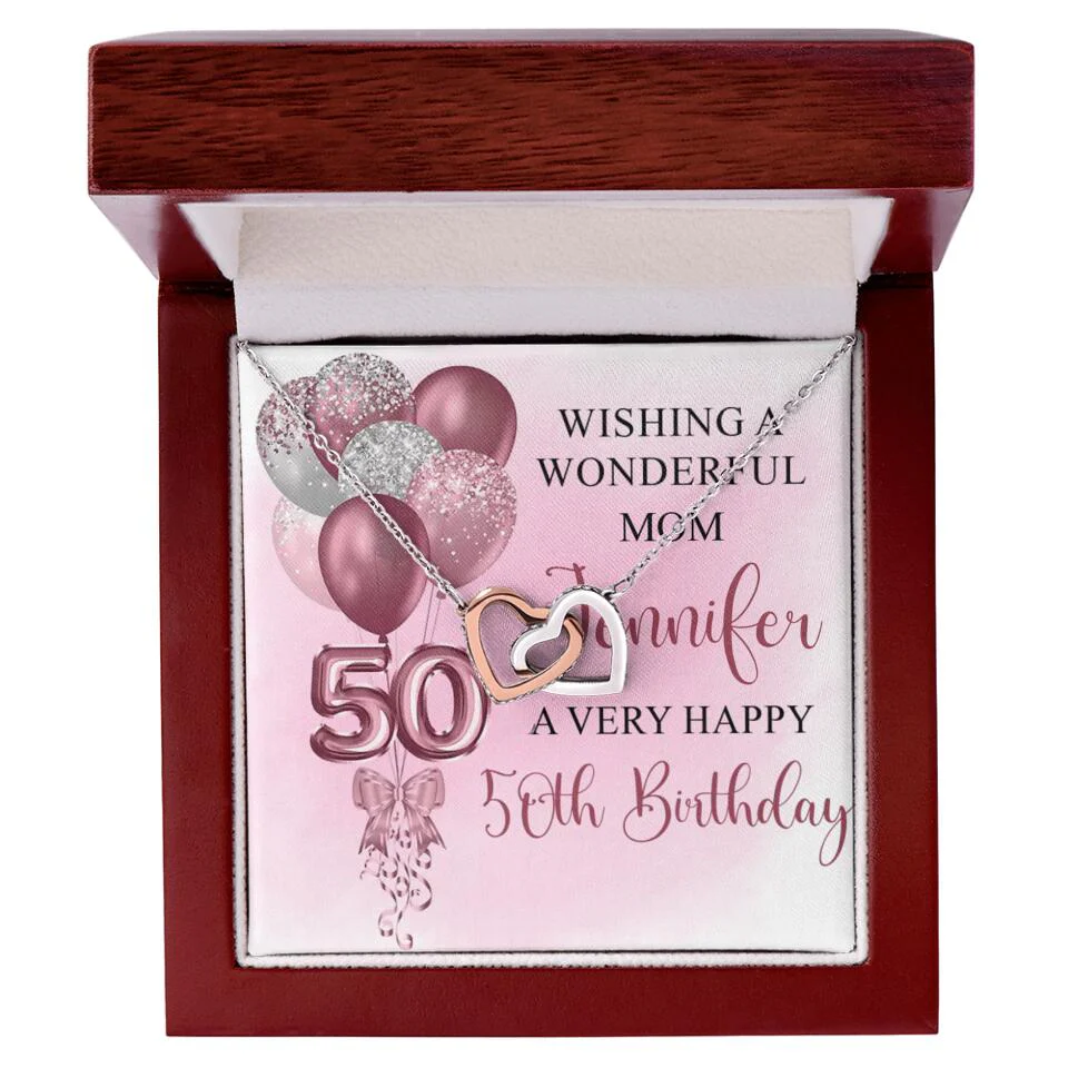 Balloon Wishing a Wonderful Friend Mom a Very Happy Birthday - Personalized Necklace - 50th Birthday Gift for Women - Image 25