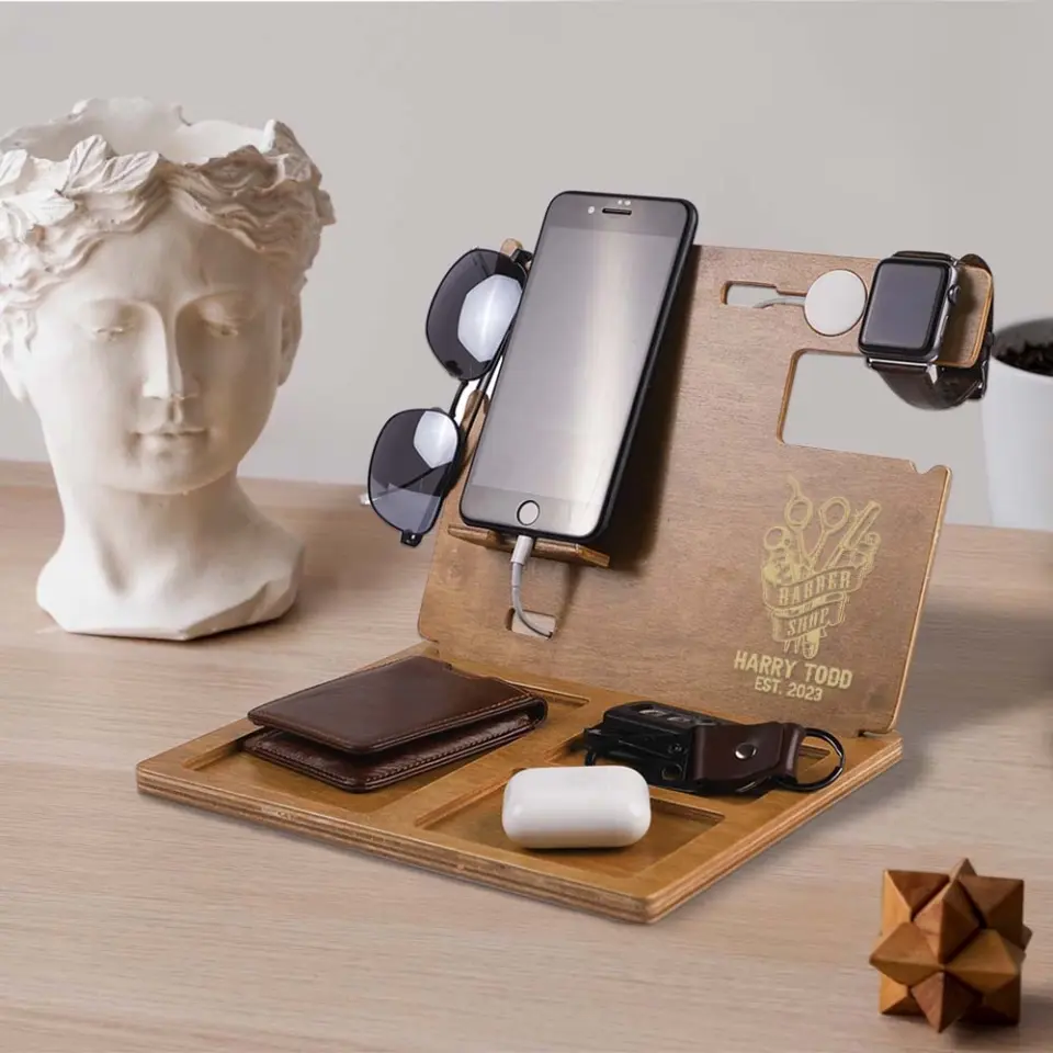 Barber Shop Personalized Dock Station - Image 5