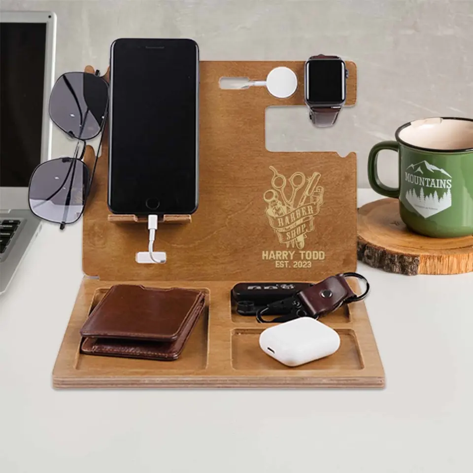 Barber Shop Personalized Dock Station - Image 6