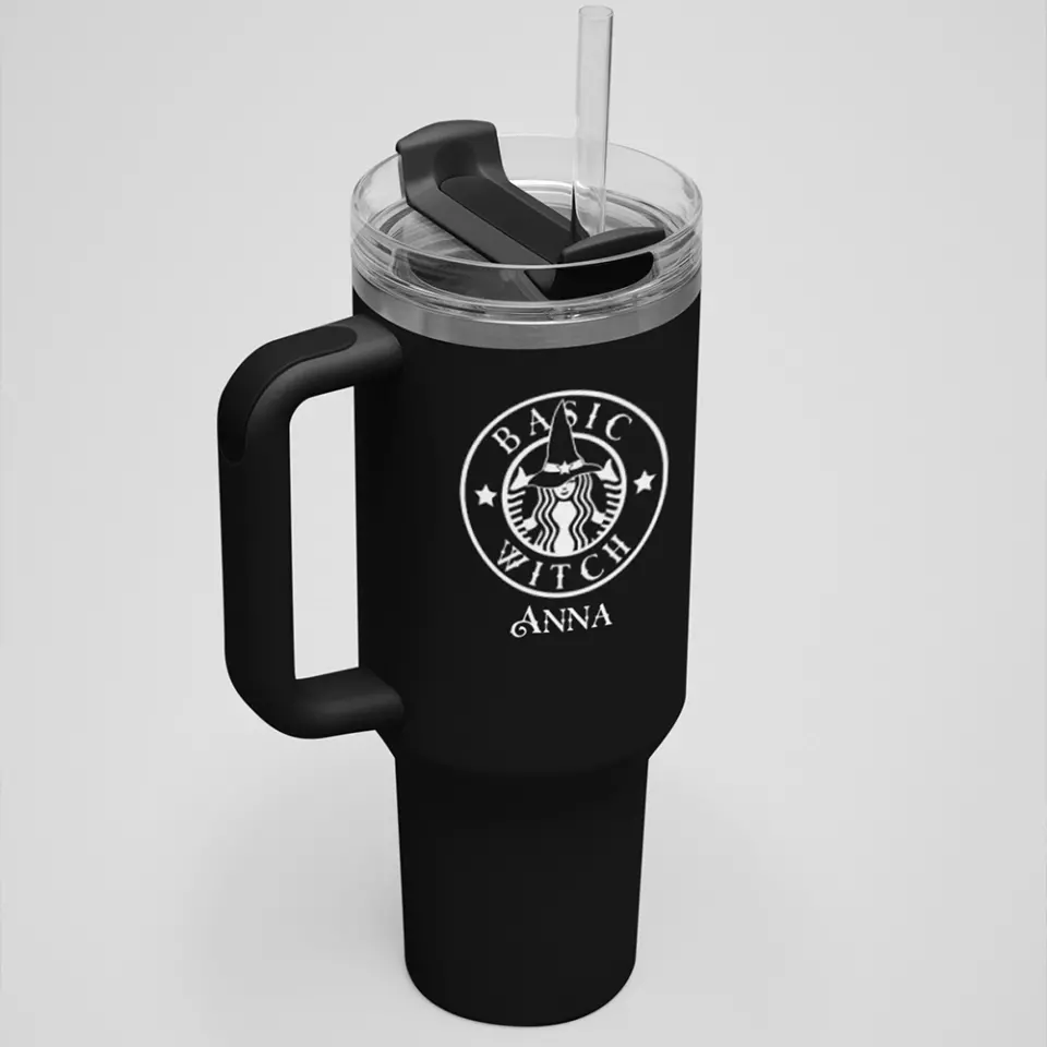 Basic Witch With Personalized Name- Best Curved Tumbler Gift For Halloween-208IHNTHTU546 - Image 4