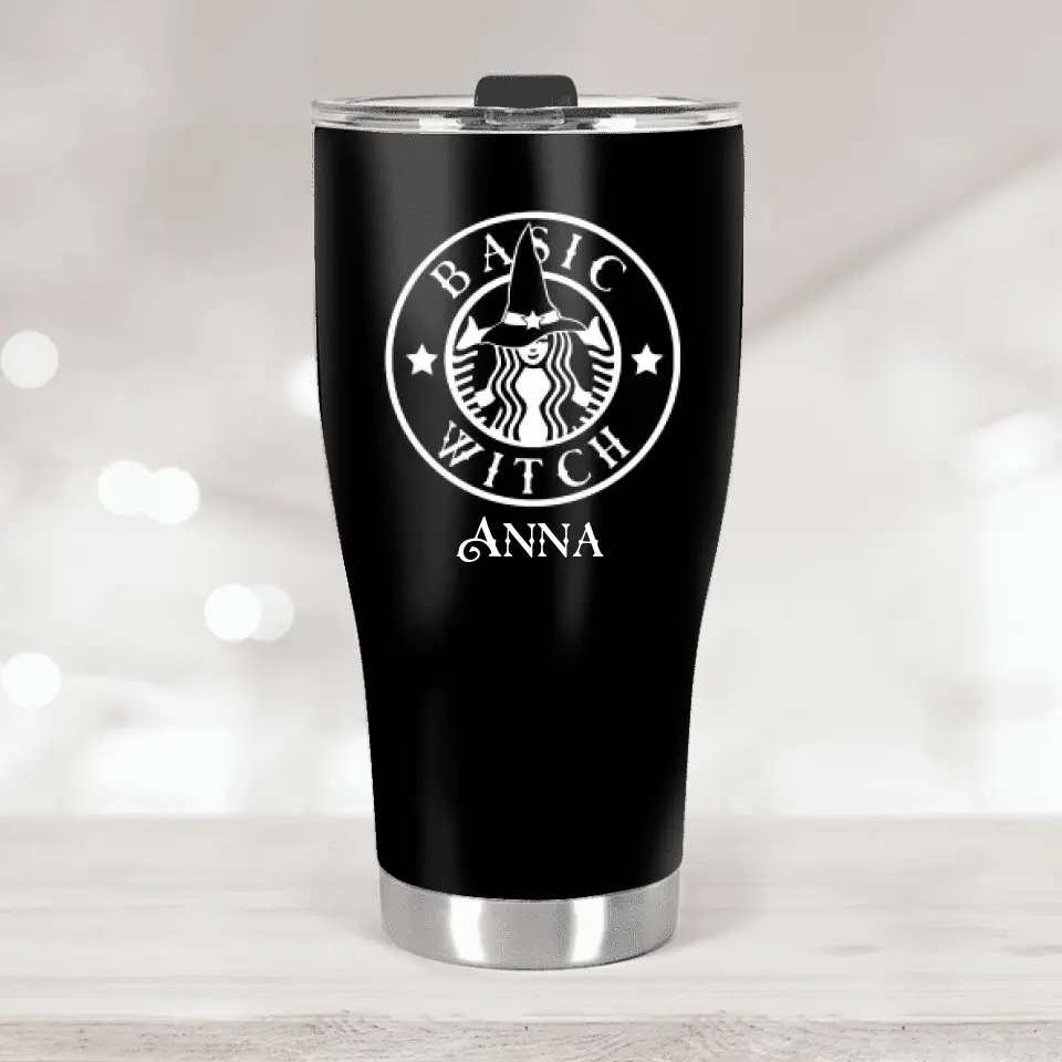 Basic Witch With Personalized Name- Best Curved Tumbler Gift For Halloween-208IHNTHTU546 - Image 5