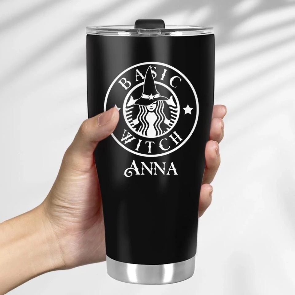 Basic Witch With Personalized Name- Best Curved Tumbler Gift For Halloween-208IHNTHTU546 - Image 6