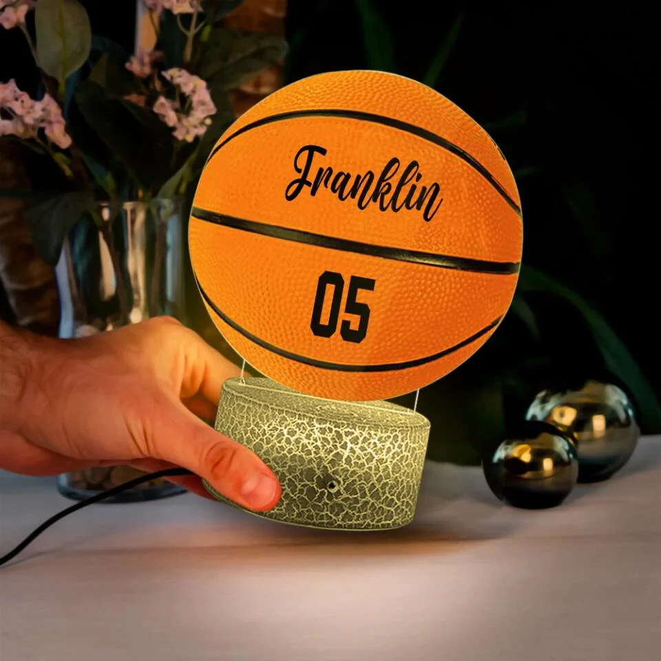 Basketball Led Light - Custom Name and Number - Basketball Gift - Image 3